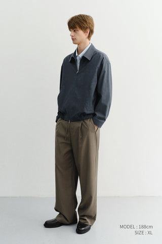 UNISEX COLLARED LIGHT BLOUSON JACKET SMOKY NAVY - Dunst