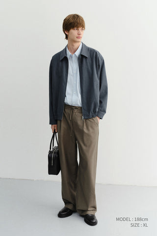 UNISEX COLLARED LIGHT BLOUSON JACKET SMOKY NAVY - Dunst