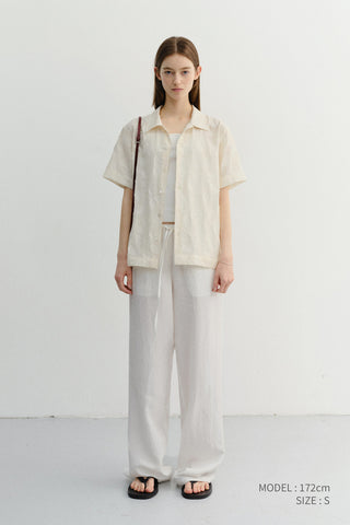 UNISEX HOLIDAY JACQUARD SHIRT CREAM JACQUARD - Dunst