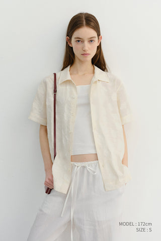 UNISEX HOLIDAY JACQUARD SHIRT CREAM JACQUARD - Dunst