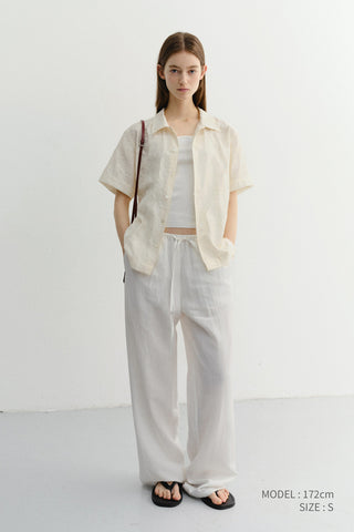 UNISEX HOLIDAY JACQUARD SHIRT CREAM JACQUARD - Dunst