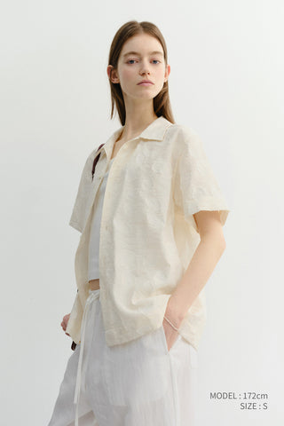 UNISEX HOLIDAY JACQUARD SHIRT CREAM JACQUARD - Dunst