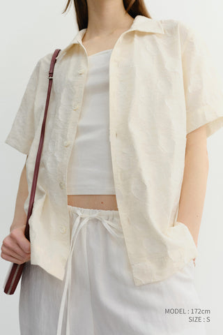 UNISEX HOLIDAY JACQUARD SHIRT CREAM JACQUARD - Dunst