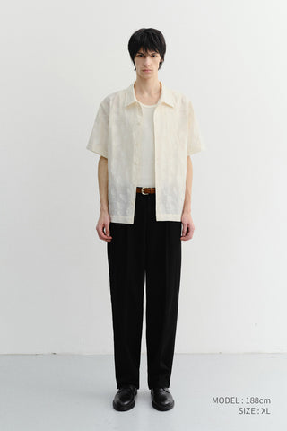 UNISEX HOLIDAY JACQUARD SHIRT CREAM JACQUARD - Dunst