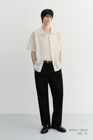 UNISEX HOLIDAY JACQUARD SHIRT CREAM JACQUARD - Dunst