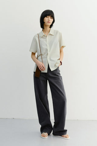 UNISEX HOLIDAY STRIPED SHIRT CREAM STRIPE - Dunst