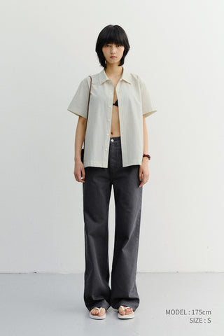 UNISEX HOLIDAY STRIPED SHIRT CREAM STRIPE - Dunst