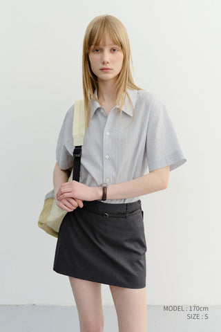 UNISEX HOLIDAY STRIPED SHIRT SOFT BLUE STRIPE - Dunst
