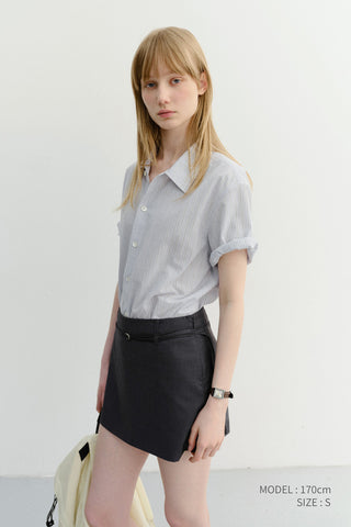 UNISEX HOLIDAY STRIPED SHIRT SOFT BLUE STRIPE - Dunst