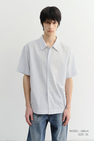 UNISEX HOLIDAY STRIPED SHIRT SOFT BLUE STRIPE - Dunst