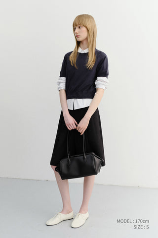 UNISEX LINEN CREWNECK KNIT NAVY - Dunst