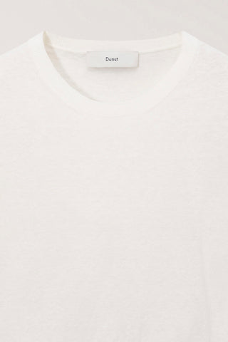 UNISEX LINEN CREWNECK KNIT WHITE - Dunst