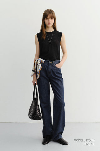 UNISEX SHEER LAYERING KNIT VEST BLACK - Dunst