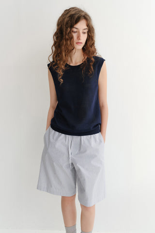 UNISEX SHEER LAYERING KNIT VEST NAVY - Dunst