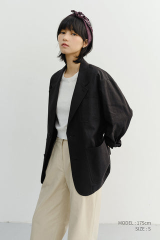 UNISEX SOFT TAILORED JACKET BLACK - Dunst