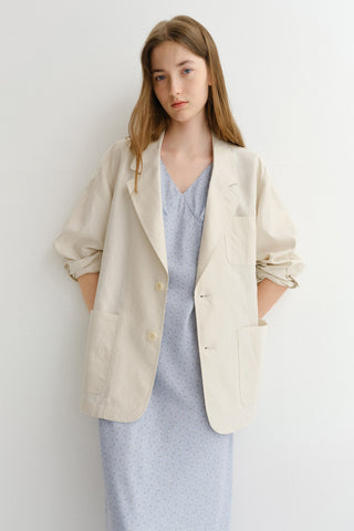 UNISEX SOFT TAILORED JACKET CREAM - Dunst