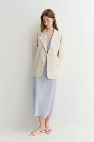 UNISEX SOFT TAILORED JACKET CREAM - Dunst