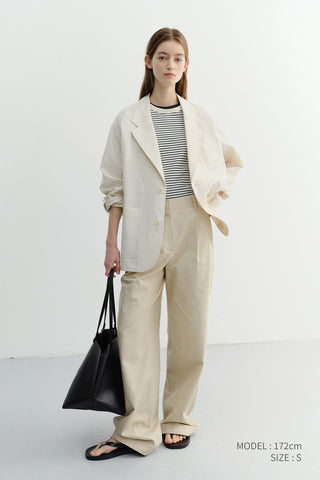UNISEX SOFT TAILORED JACKET CREAM - Dunst