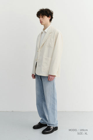 UNISEX SOFT TAILORED JACKET CREAM - Dunst