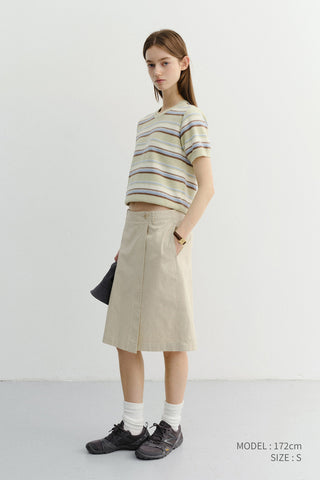 UNISEX STRIPED CREWNECK KNIT MINT CREAM - Dunst