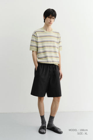 UNISEX STRIPED CREWNECK KNIT MINT CREAM - Dunst