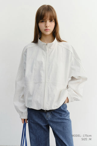 UNISEX SUMMER HARRINGTON JACKET CREAM STRIPE - Dunst