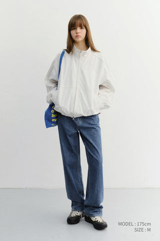 UNISEX SUMMER HARRINGTON JACKET CREAM STRIPE - Dunst