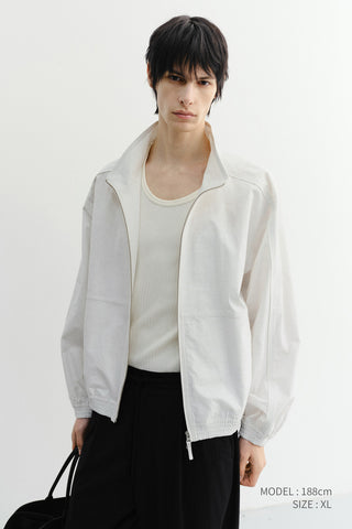 UNISEX SUMMER HARRINGTON JACKET CREAM STRIPE - Dunst