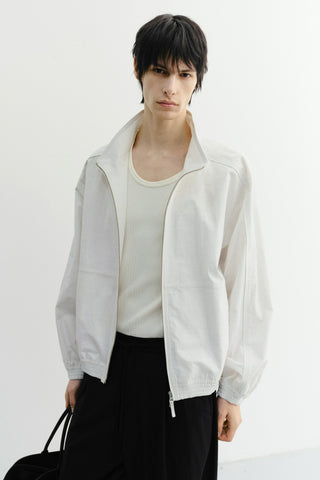 UNISEX SUMMER HARRINGTON JACKET CREAM STRIPE - Dunst