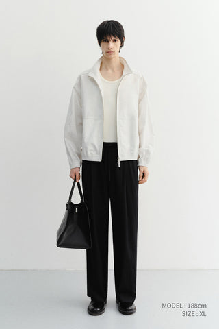 UNISEX SUMMER HARRINGTON JACKET CREAM STRIPE - Dunst