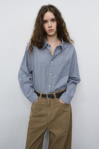 UNISEX INFORMAL SHIRT BLUE STRIPE