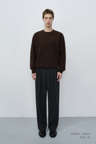 UNISEX ESSENTIAL CREWNECK SWEATER BROWN