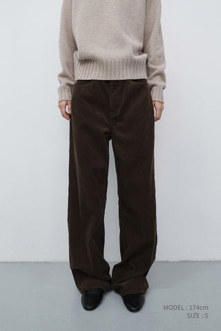 90S WIDE CORDUROY JEANS BROWN
