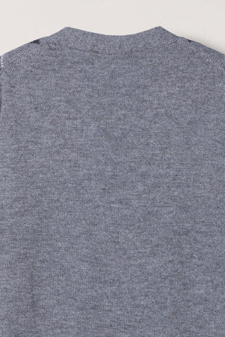 UNISEX V-NECK ARGYLE CARDIGAN GREY