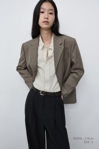 UNISEX INFORMAL SHIRT IVORY STRIPE