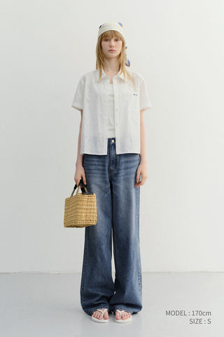 LACED ORGANIC CRAFTED SHIRT WHITE