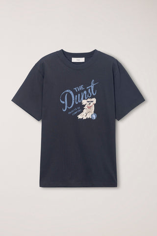 UNISEX DRAWING PUPPY T-SHIRT CHARCOAL GREY