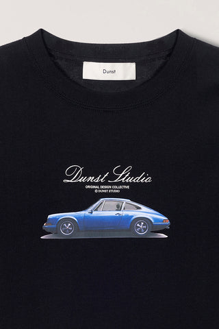 UNISEX SUMMER HOLIDAY CAR T-SHIRT BLACK
