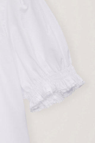 RUFFLE BLOUSE WHITE