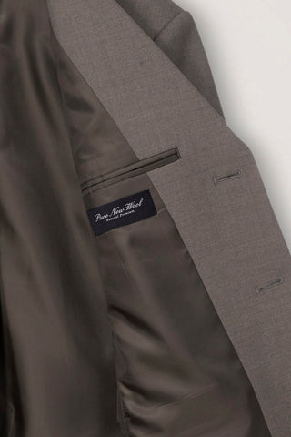 UNISEX CLASSIC 3 BUTTON WOOL BLAZER KHAKI BEIGE