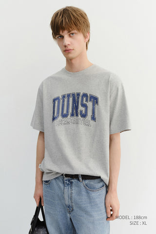 UNISEX VINTAGE ARCH LOGO T-SHIRT MELANGE GREY