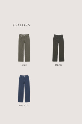 ESSENTIAL STRAIGHT COLORED JEANS BEIGE