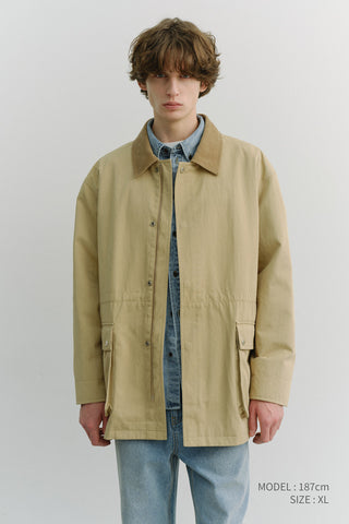 UNISEX COTTON CHORE JACKET BEIGE