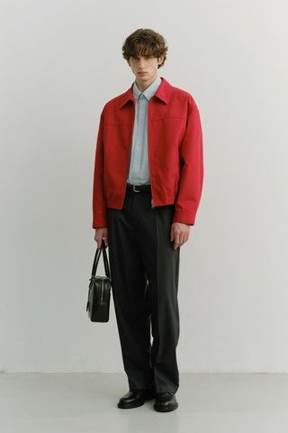 UNISEX COLLARED BLOUSON JACKET RED