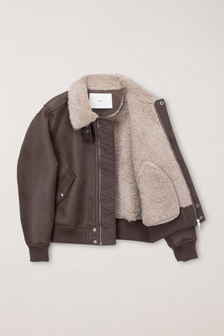 UNISEX VOLUME AVIATOR BLOUSON BROWN