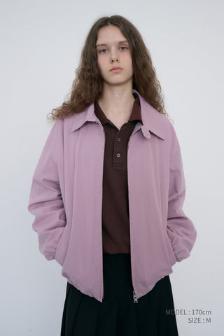 UNISEX COLLARED BLOUSON JACKET LAVENDER PINK