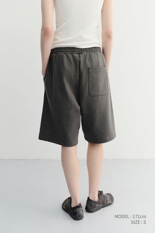 UNISEX PIGMENT RELAXED BEACH SHORTS CHARCOAL GREY