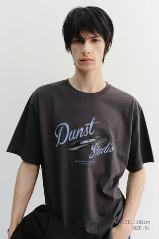 UNISEX VINYL T-SHIRT CHARCOAL GREY