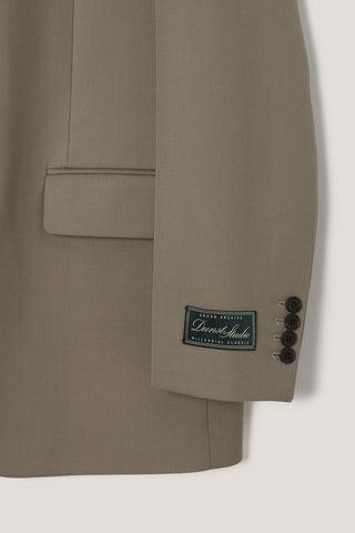 UNISEX 3 BUTTON WOOL BLAZER KHAKI BEIGE