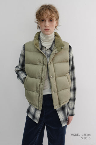UNISEX GOOSE DOWN VEST SAGE GREEN